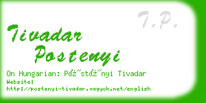 tivadar postenyi business card